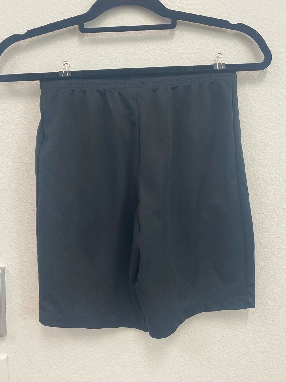 Nike Boy’s Black Athletic Shorts with White Swoosh - Picture 3 of 3